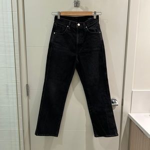 Straight leg black denim